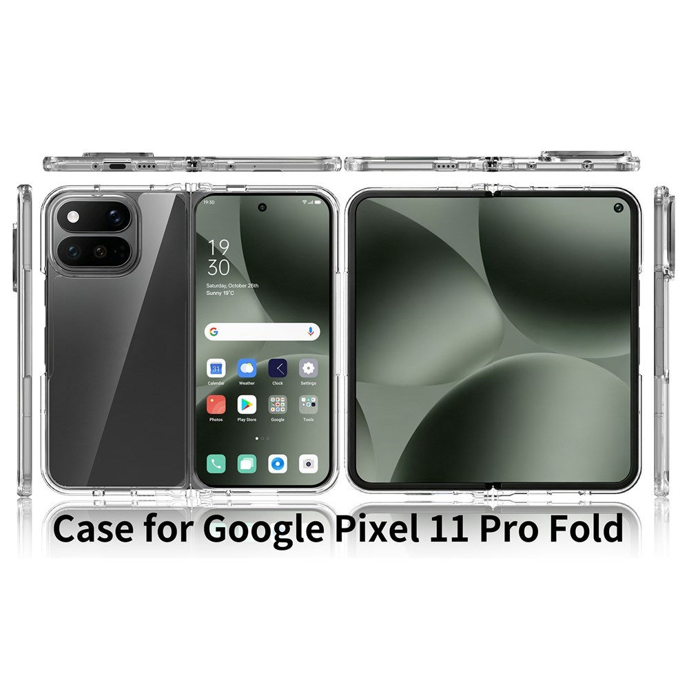 Google Pixel 11 Pro Fold EIDERWOOD Hybrid Plast Bagside Cover - Gennemsigtig