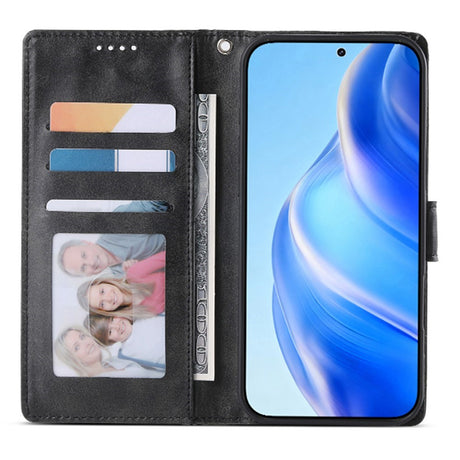 Motorola Moto G47 / G37 EIDERWOOD Læder Flip Cover m. Pung & Strop - Sort