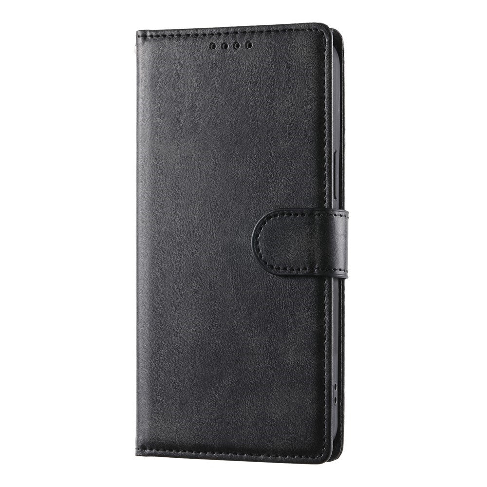 Motorola Moto G47 / G37 EIDERWOOD Læder Flip Cover m. Pung & Strop - Sort