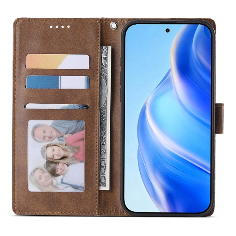 Motorola Moto G47 / G37 EIDERWOOD Læder Flip Cover m. Pung & Strop - Brun
