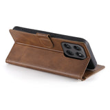 Motorola Moto G47 / G37 EIDERWOOD Læder Flip Cover m. Pung & Strop - Brun