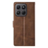 Motorola Moto G47 / G37 EIDERWOOD Læder Flip Cover m. Pung & Strop - Brun