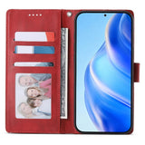 Motorola Moto G47 / G37 EIDERWOOD Læder Flip Cover m. Pung & Strop - Rød