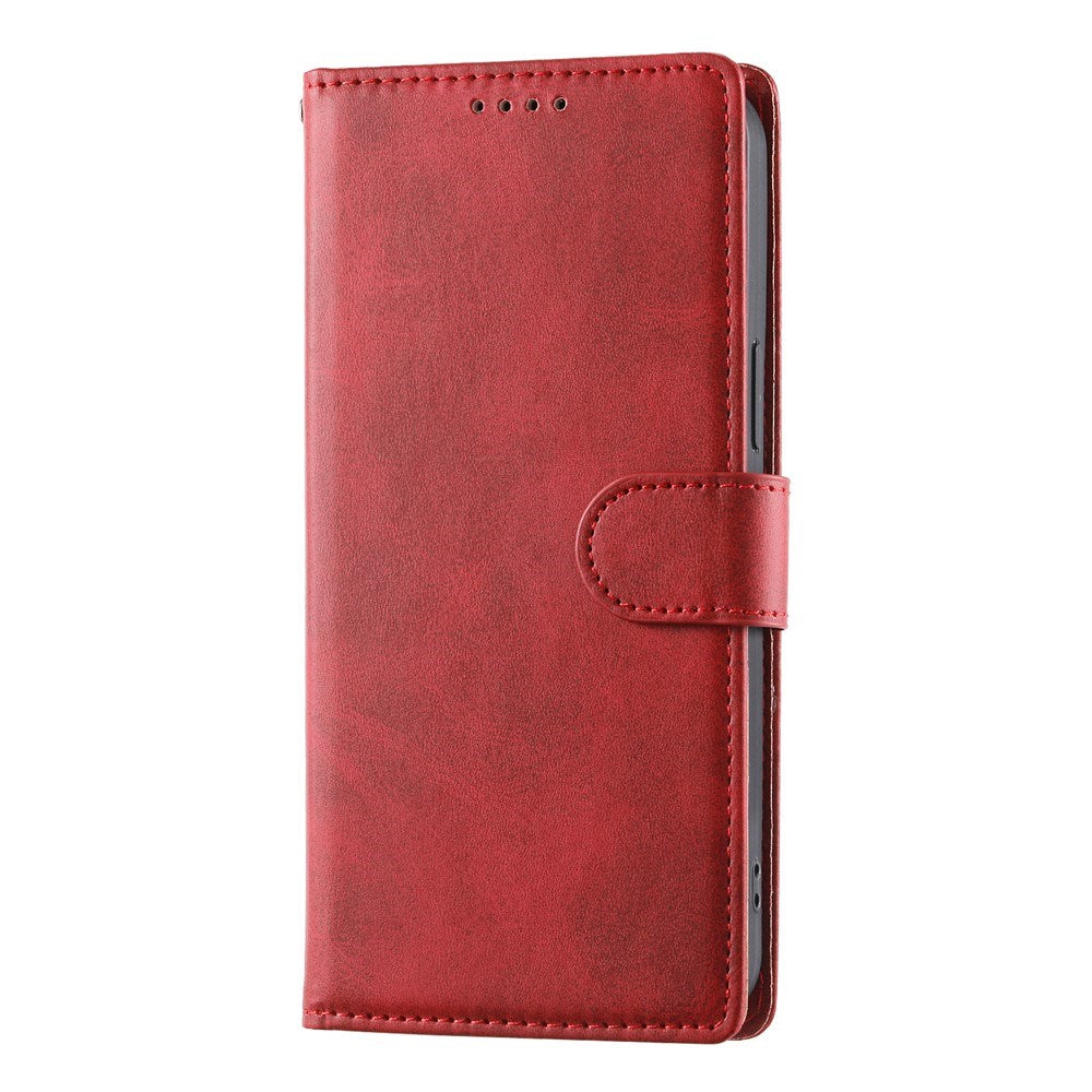 Motorola Moto G47 / G37 EIDERWOOD Læder Flip Cover m. Pung & Strop - Rød