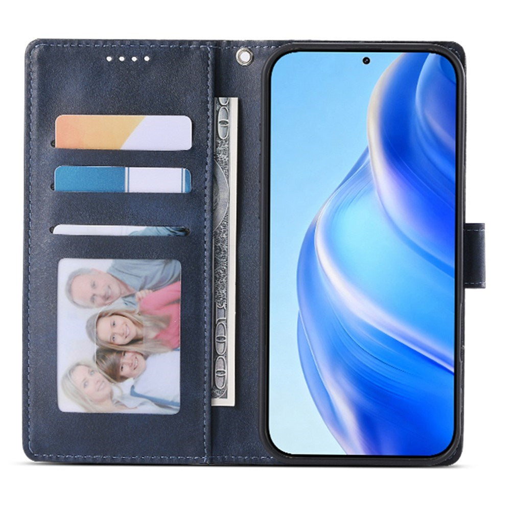Motorola Moto G47 / G37 EIDERWOOD Læder Flip Cover m. Pung & Strop - Blå