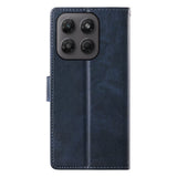 Motorola Moto G47 / G37 EIDERWOOD Læder Flip Cover m. Pung & Strop - Blå