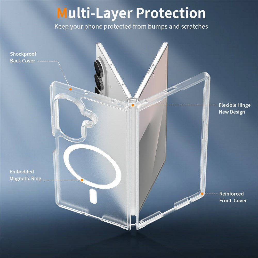 Samsung Galaxy Z Fold8 Mat Fleksibelt Plast Bagside Cover - MagSafe Kompatibel - Gennemsigtig
