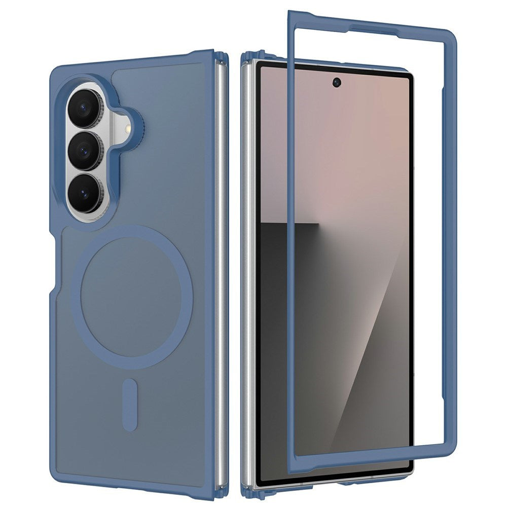 Samsung Galaxy Z Fold8 Ultra Mat Fleksibelt Plast Bagside Cover - MagSafe Kompatibel - Blå