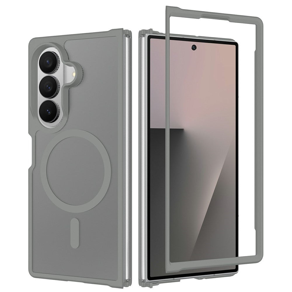 Samsung Galaxy Z Fold8 Mat Fleksibelt Plast Bagside Cover - MagSafe Kompatibel - Grå