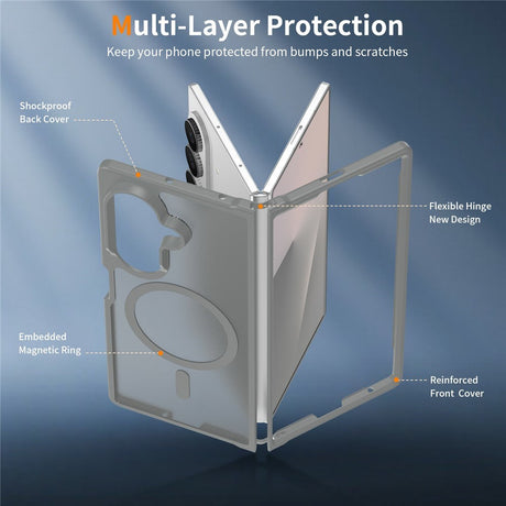 Samsung Galaxy Z Fold8 Ultra Mat Fleksibelt Plast Bagside Cover - MagSafe Kompatibel - Grå