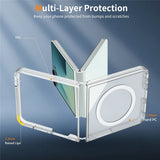 Samsung Galaxy Z Flip8 Mat Fleksibelt Plast Bagside Cover - MagSafe Kompatibel - Gennemsigtig