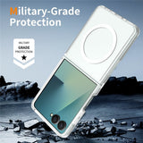 Samsung Galaxy Z Flip8 Mat Fleksibelt Plast Bagside Cover - MagSafe Kompatibel - Gennemsigtig