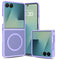 Samsung Galaxy Z Flip8 Mat Fleksibelt Plast Bagside Cover - MagSafe Kompatibel - Lilla