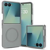 Samsung Galaxy Z Flip8 Mat Fleksibelt Plast Bagside Cover - MagSafe Kompatibel - Grå