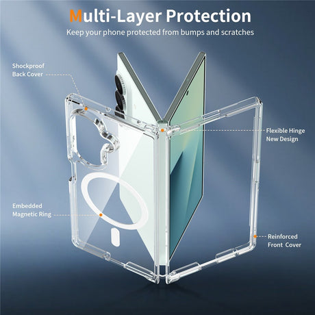 Samsung Galaxy Z Fold8 Ultra Hybrid Plast Bagside Cover - MagSafe Kompatibel - Gennemsigtig