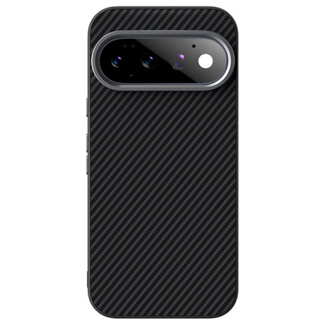 Google Pixel 11 ABEEL Hybrid Mobilcover m. Karbonfibretekstur - Sort