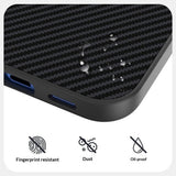 Google Pixel 11 ABEEL Hybrid Mobilcover m. Karbonfibretekstur - Sort / Blå