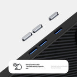 Google Pixel 11 ABEEL Hybrid Mobilcover m. Karbonfibretekstur - Sort / Blå