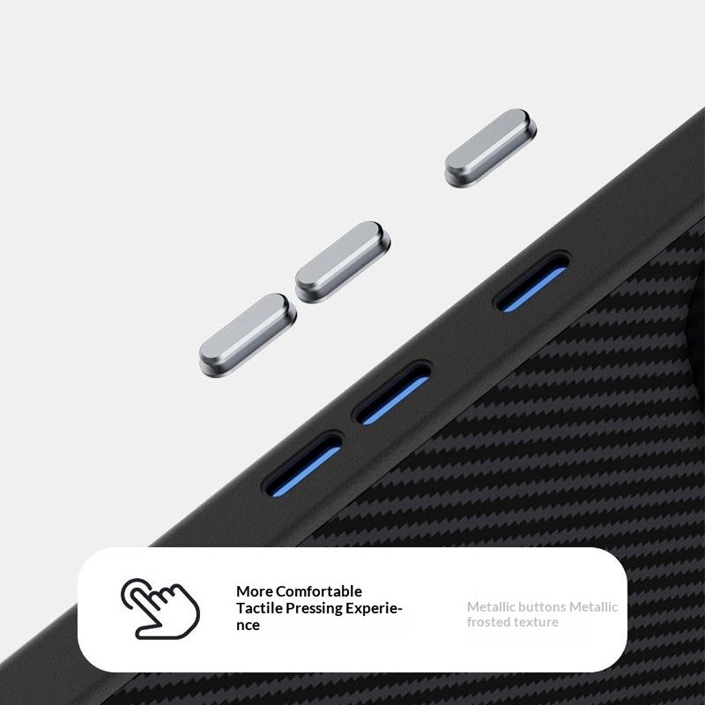 Google Pixel 11 ABEEL Hybrid Mobilcover m. Karbonfibretekstur - Sort / Lilla