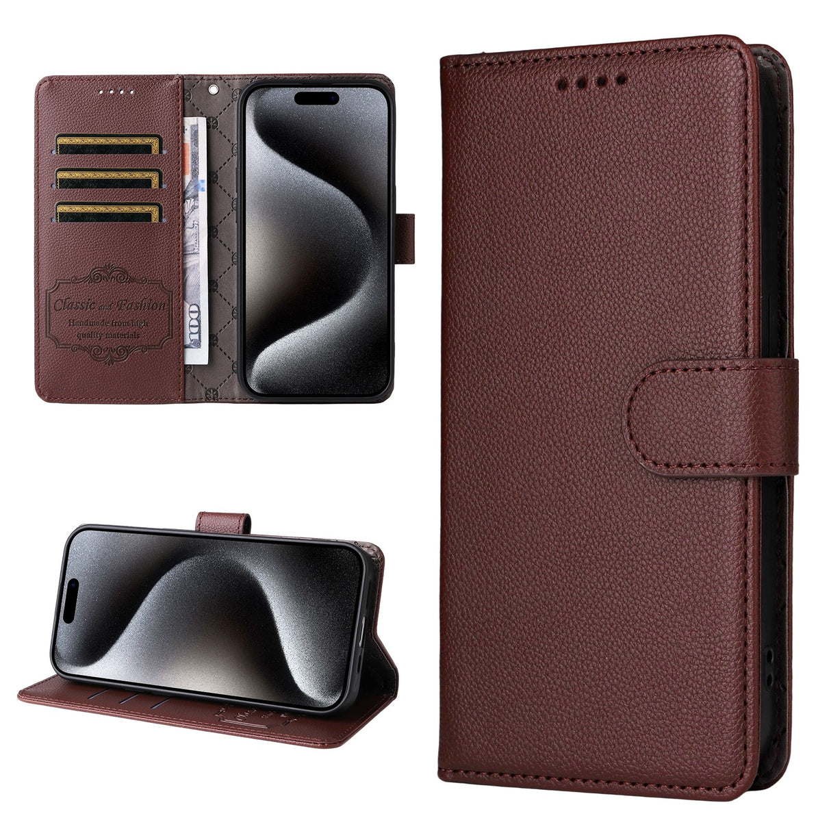 Motorola Edge 70 Pro EIDERWOOD Kunstlæder Flip Cover m. Strop & Ståfunktion - Brun