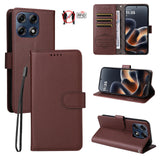 Motorola Edge 70 Pro EIDERWOOD Kunstlæder Flip Cover m. Strop & Ståfunktion - Brun