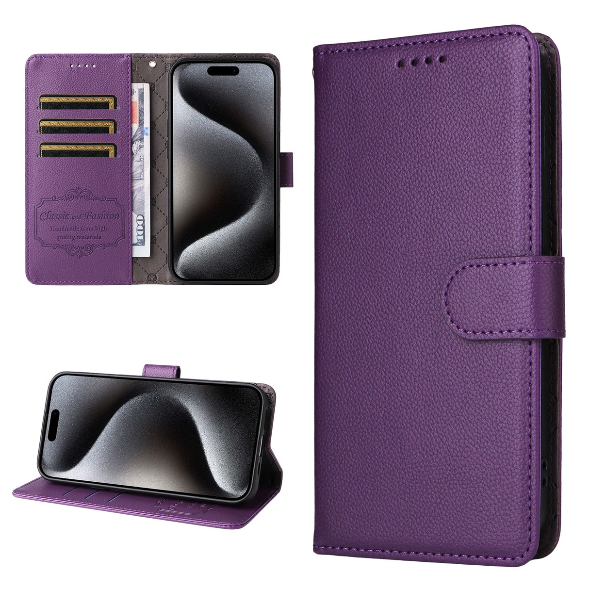 Motorola Edge 70 Pro EIDERWOOD Kunstlæder Flip Cover m. Strop & Ståfunktion - Lilla