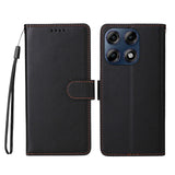 Motorola Edge 70 Pro EIDERWOOD Kunstlæder Flip Cover m. Strop & Ståfunktion - Sort