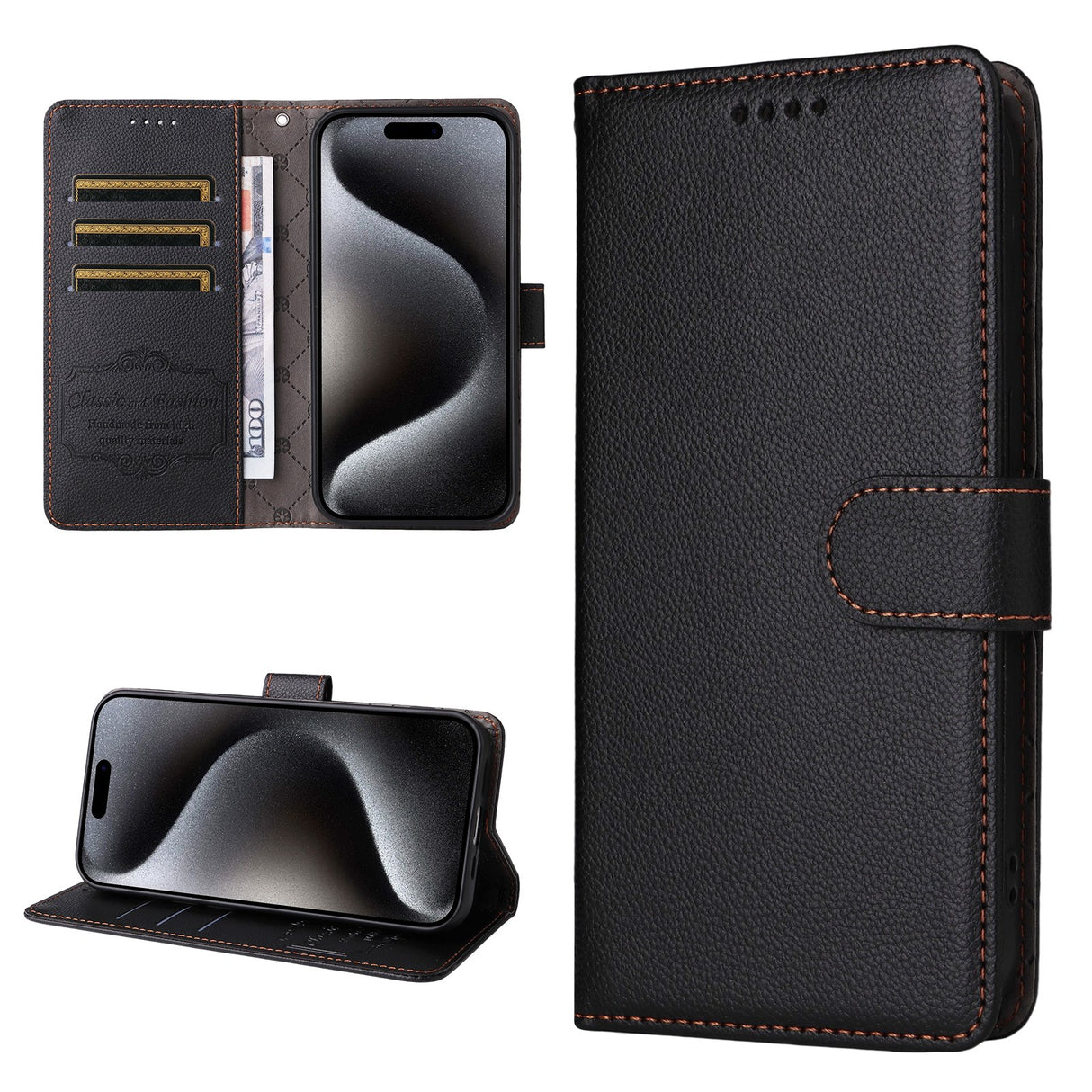Motorola Edge 70 Pro EIDERWOOD Kunstlæder Flip Cover m. Strop & Ståfunktion - Sort