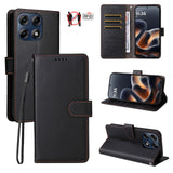 Motorola Edge 70 Pro EIDERWOOD Kunstlæder Flip Cover m. Strop & Ståfunktion - Sort