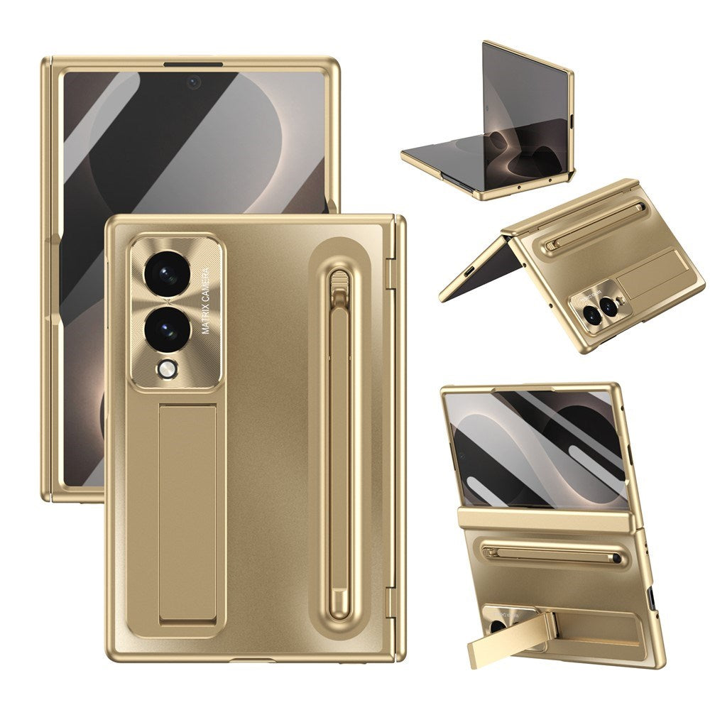 Samsung Galaxy Z Fold8 EIDERWOOD Cover m. Indbygget Styluspen & Ståfunktion - Guld