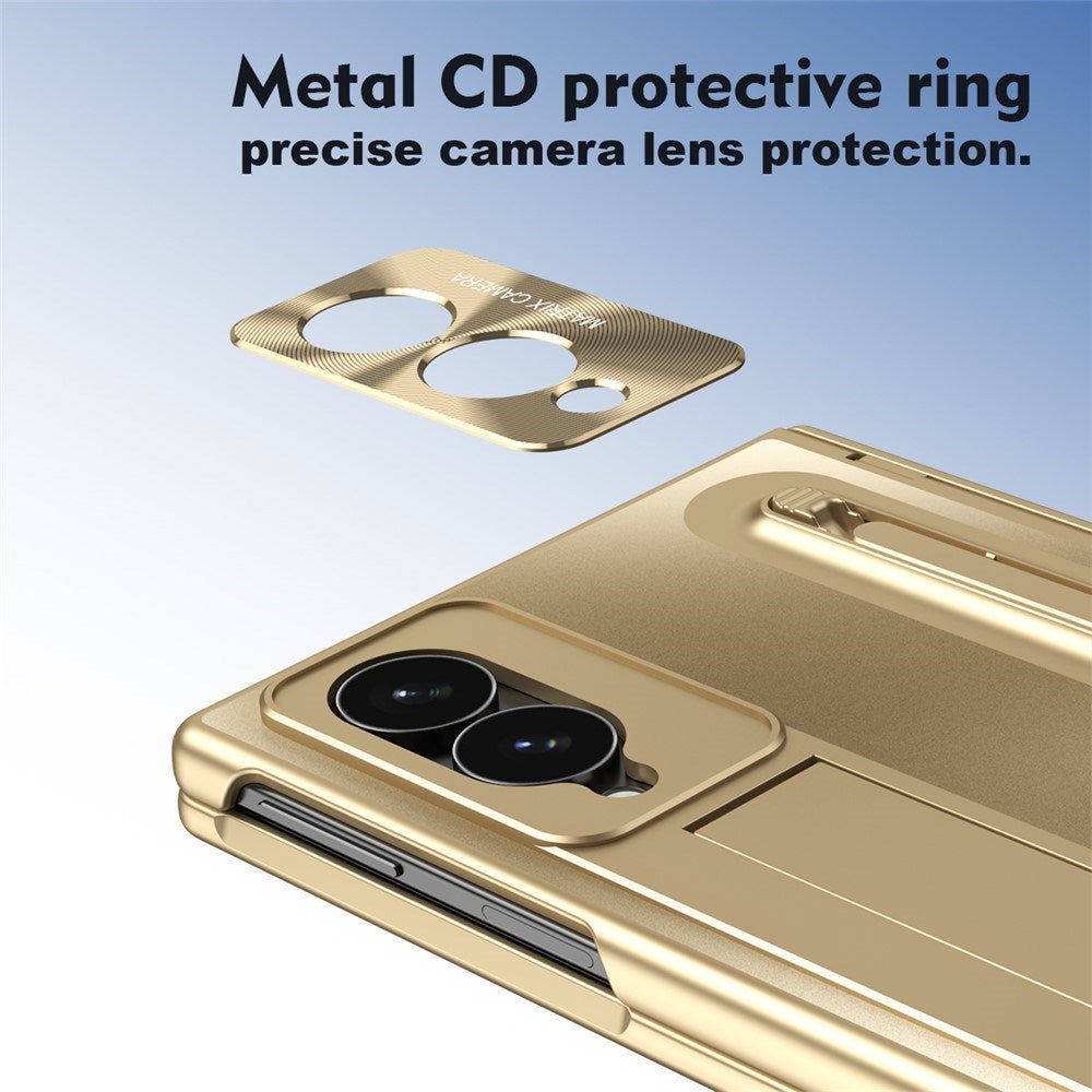 Samsung Galaxy Z Fold8 EIDERWOOD Cover m. Indbygget Styluspen & Ståfunktion - Guld