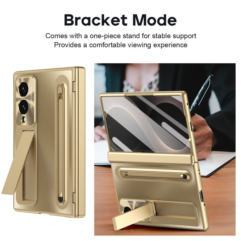 Samsung Galaxy Z Fold8 EIDERWOOD Cover m. Indbygget Styluspen & Ståfunktion - Guld
