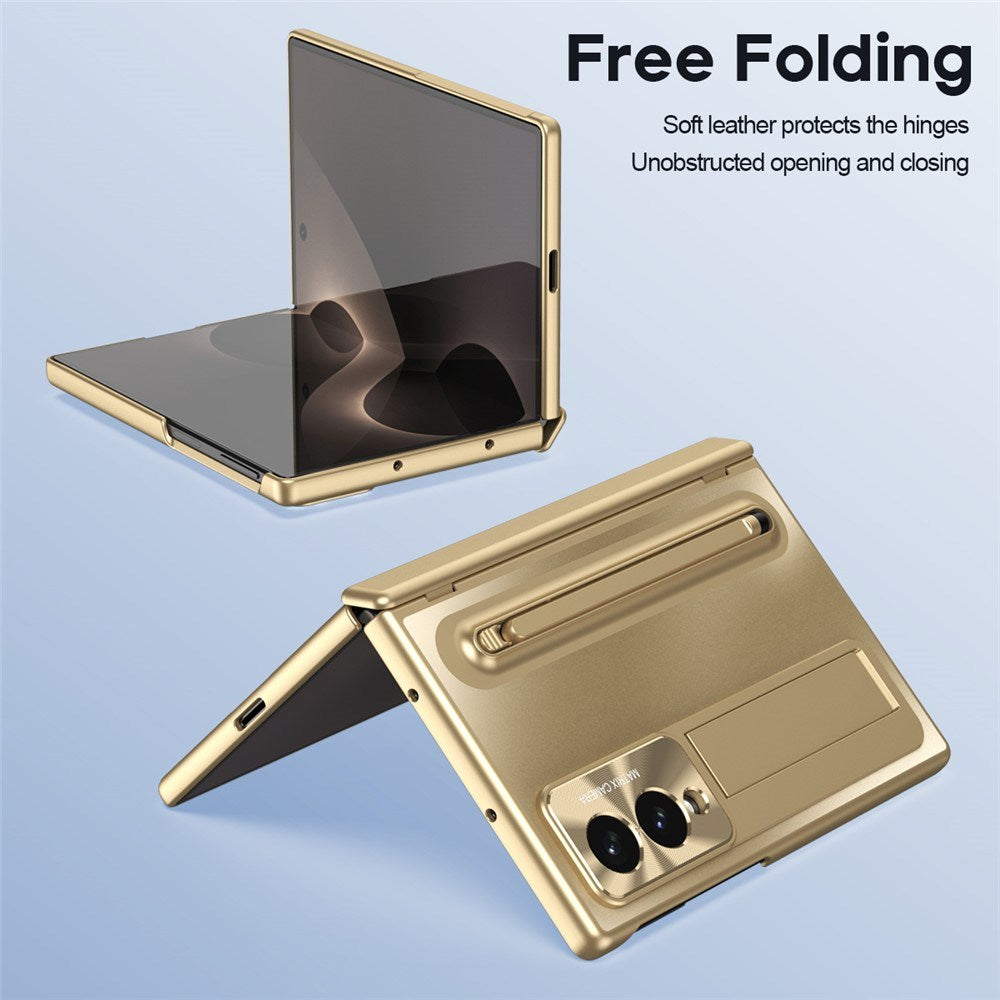 Samsung Galaxy Z Fold8 EIDERWOOD Cover m. Indbygget Styluspen & Ståfunktion - Guld