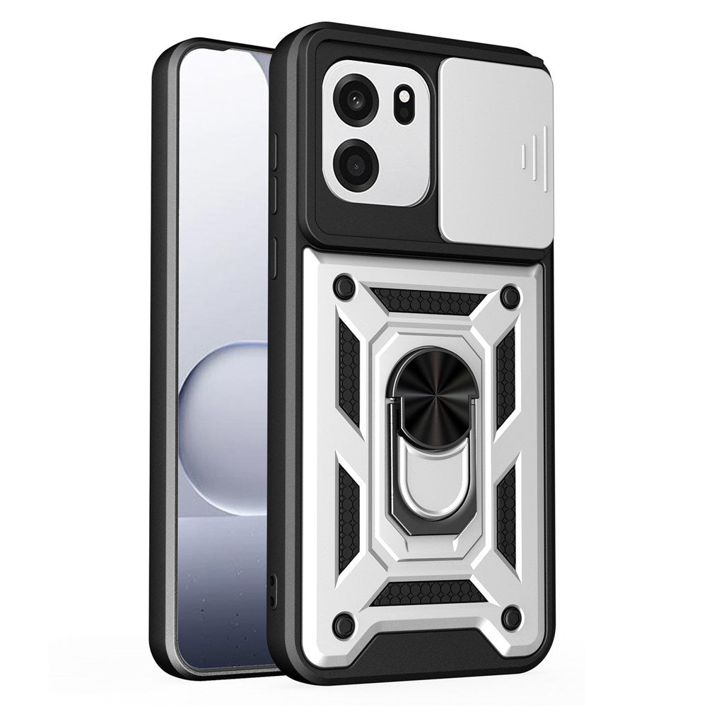 EIDERWOOD OnePlus Nord CE6 Hybrid Håndværker Mobil Cover m. Kickstand & Cam Slider - Sølv