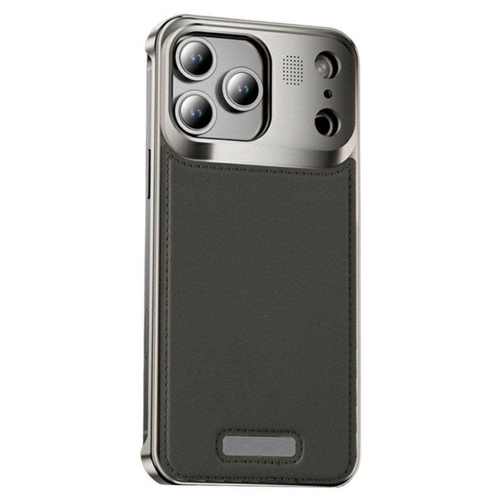 iPhone 17 Pro EIDERWOOD Stilrent Metal Mobilcover m. Kunstlæder - Sølv / Grå