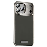 iPhone 17 Pro EIDERWOOD Stilrent Metal Mobilcover m. Kunstlæder - Sølv / Grå