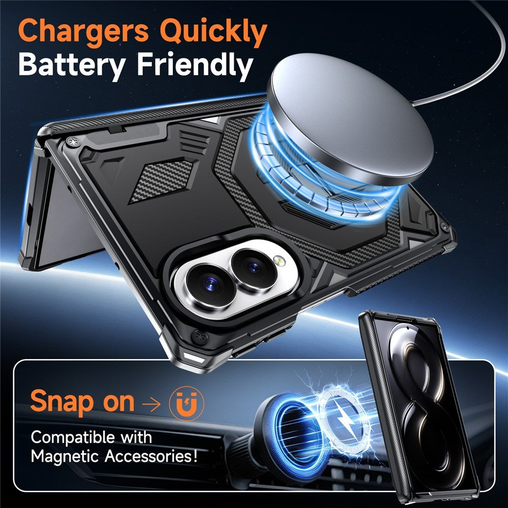 Samsung Galaxy Z Fold8 EIDERWOOD Håndværkercover m. Indbygget Ståfunktion - MagSafe Kompatibel - Sort