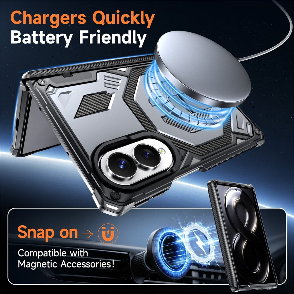 Samsung Galaxy Z Fold8 EIDERWOOD Håndværkercover m. Indbygget Ståfunktion - MagSafe Kompatibel - Sort / Grå