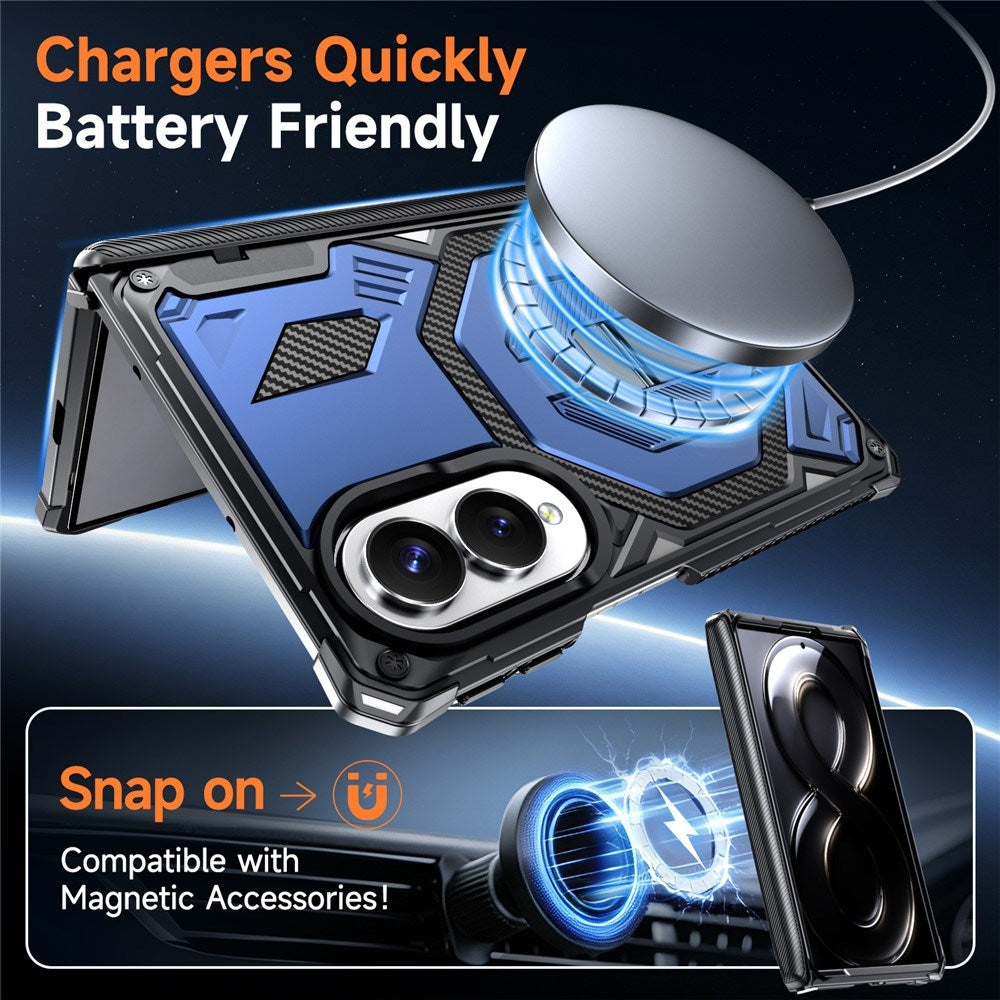 Samsung Galaxy Z Fold8 EIDERWOOD Håndværkercover m. Indbygget Ståfunktion - MagSafe Kompatibel - Sort / Blå