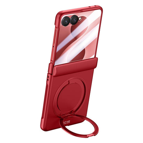 Samsung Galaxy Z Flip8 EIDERWOOD Mobilcover - Indbygget Skærmbeskyttelse & Ståfunktion - Rød
