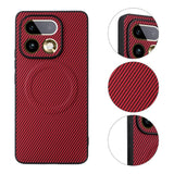 Realme 16 Pro EIDERWOOD Hybrid Carbon Bagside Cover - MagSafe Kompatibel - Rød