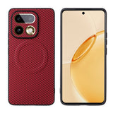 Realme 16 Pro+ EIDERWOOD Hybrid Carbon Bagside Cover - MagSafe Kompatibel - Rød