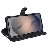 Samsung Galaxy S26 FE EIDERWOOD Kunstlæder Flipcover - Kortholder & Ståfunktion - Sort