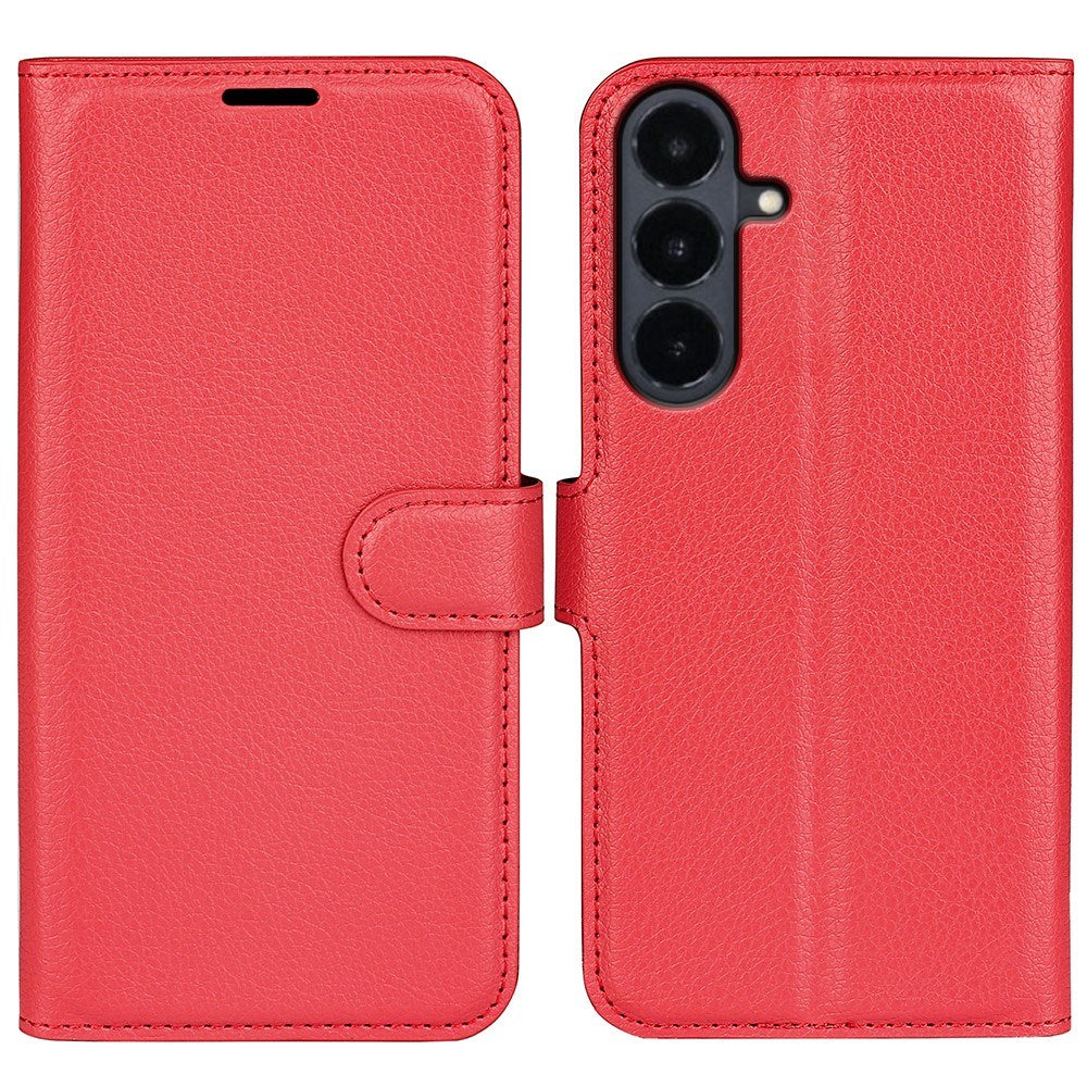 Samsung Galaxy S26 FE EIDERWOOD Kunstlæder Flipcover - Kortholder & Ståfunktion - Rød