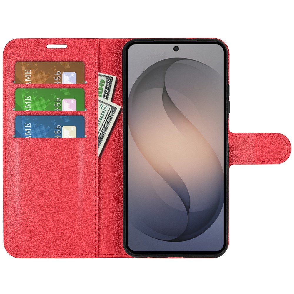 Samsung Galaxy S26 FE EIDERWOOD Kunstlæder Flipcover - Kortholder & Ståfunktion - Rød