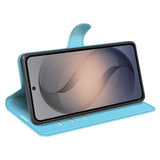 Samsung Galaxy S26 FE EIDERWOOD Kunstlæder Flipcover - Kortholder & Ståfunktion - Blå