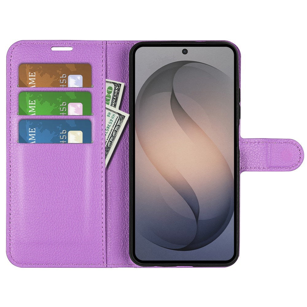 Samsung Galaxy S26 FE EIDERWOOD Kunstlæder Flipcover - Kortholder & Ståfunktion - Lilla