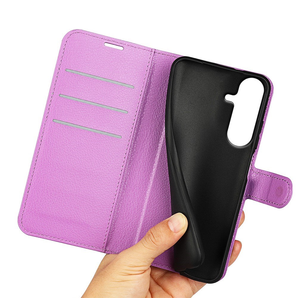 Samsung Galaxy S26 FE EIDERWOOD Kunstlæder Flipcover - Kortholder & Ståfunktion - Lilla