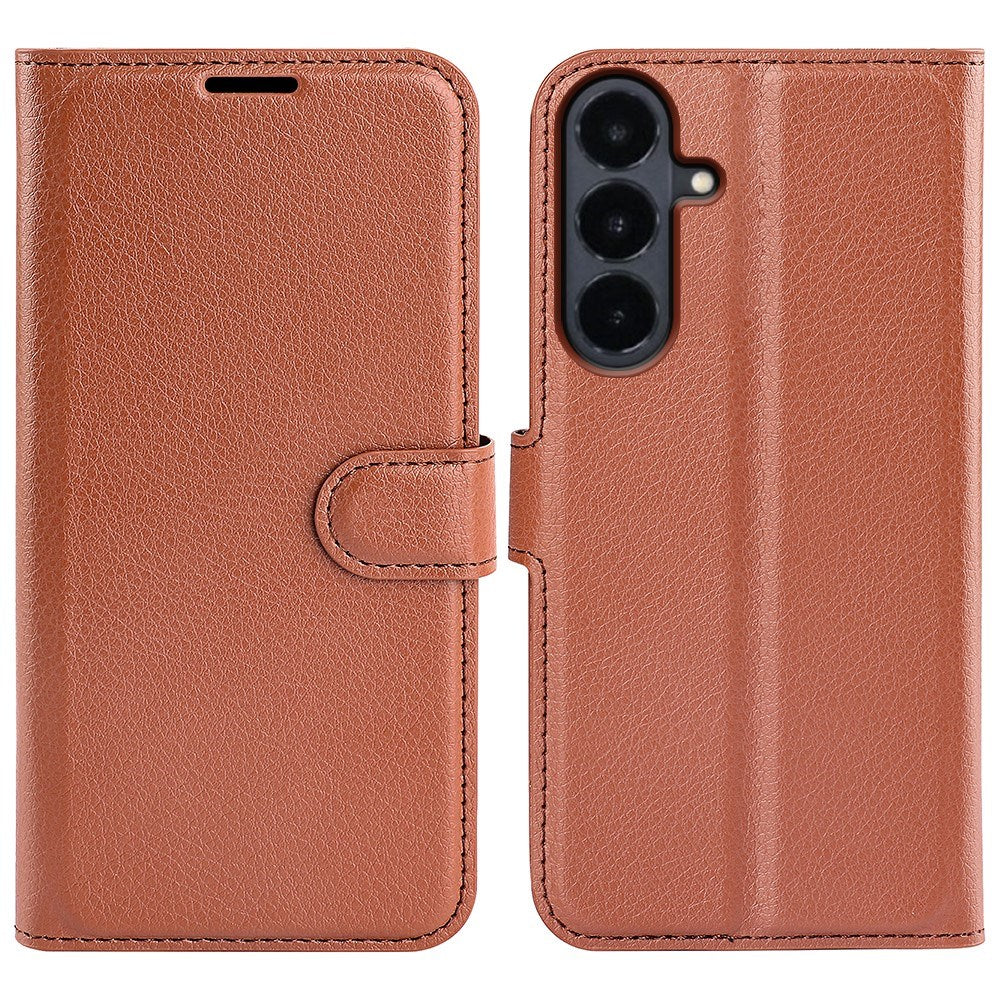 Samsung Galaxy S26 FE EIDERWOOD Kunstlæder Flipcover - Kortholder & Ståfunktion - Brun