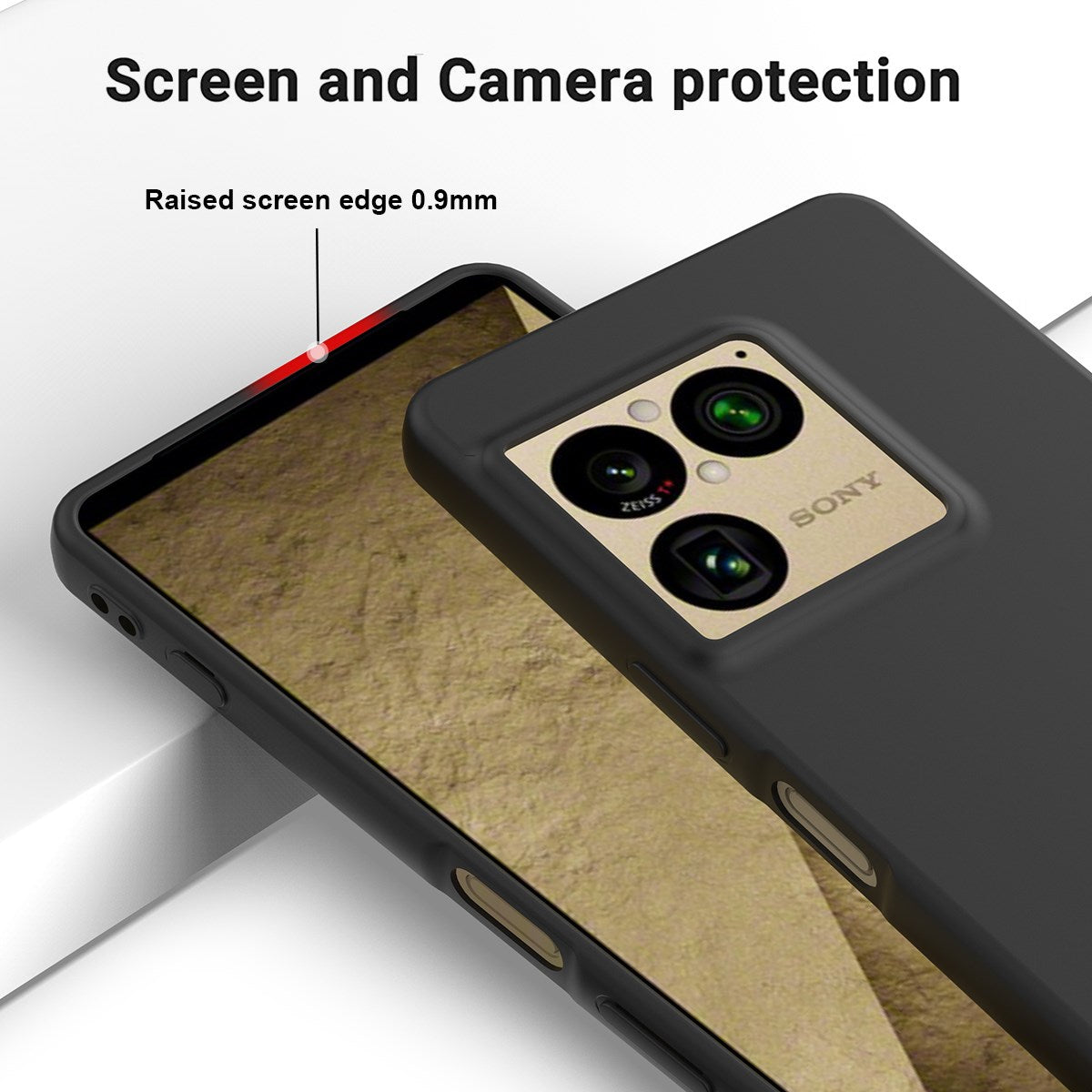EIDERWOOD Sony Xperia 1 VIII  Foret Silikone Bagside Cover m. Strop - Sort